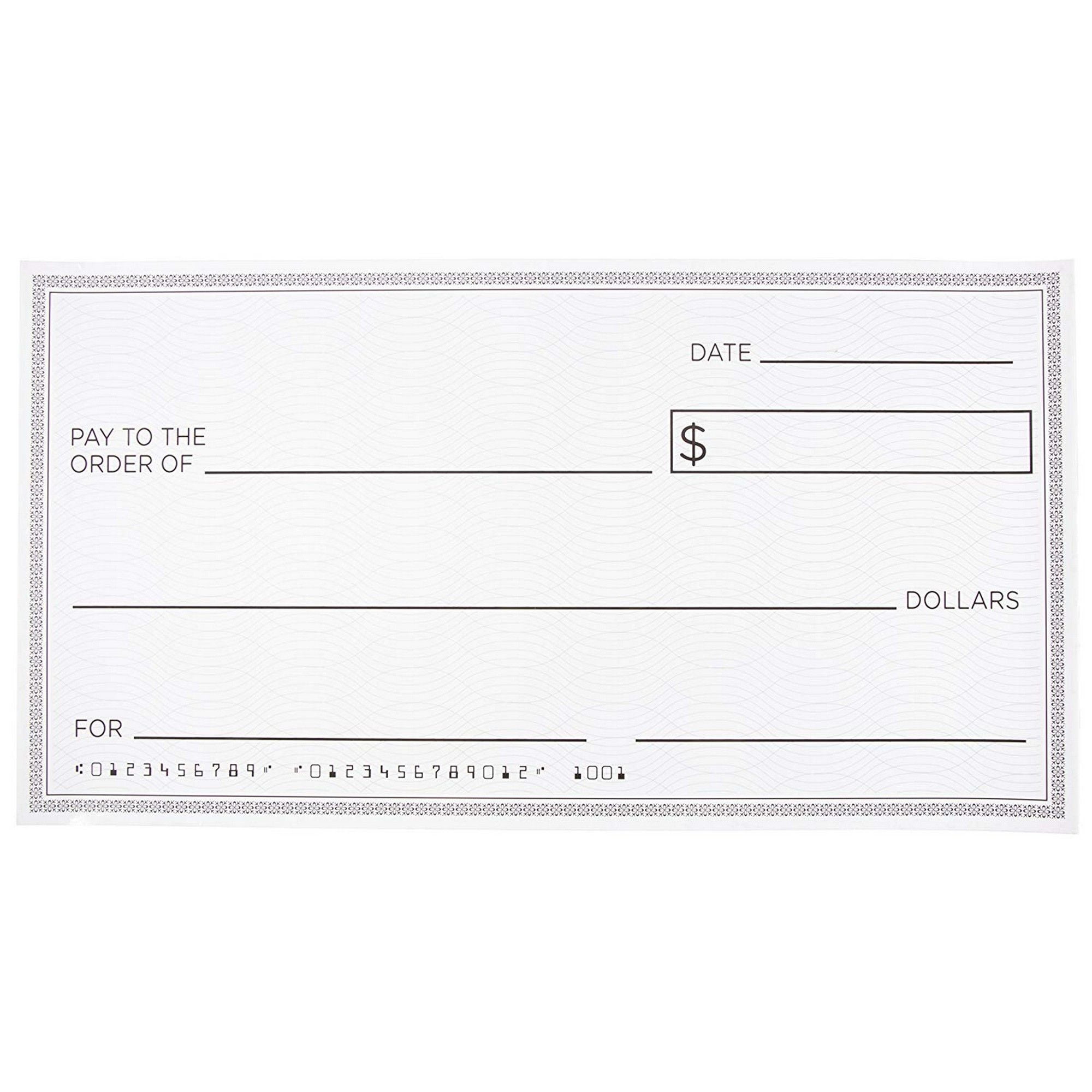 Reusable Giant Oversized Big Fake Blank Paper Check for Endowment Award