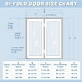 thumbnail image 3 of 30"x80" Bifold Closet Doors Glass Solid Manufactured Wood Prefinished with Installation Hardware Kit, 3 of 8