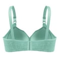 thumbnail image 3 of DondPO Plus Size Bras for Women Wireless Comfortable Bras for Older Women Front Closure Bras for Women No Underwire Wireless Bras for Women Seamless Tshirt Bra Full Coverage Bras for Women Green 44, 3 of 7
