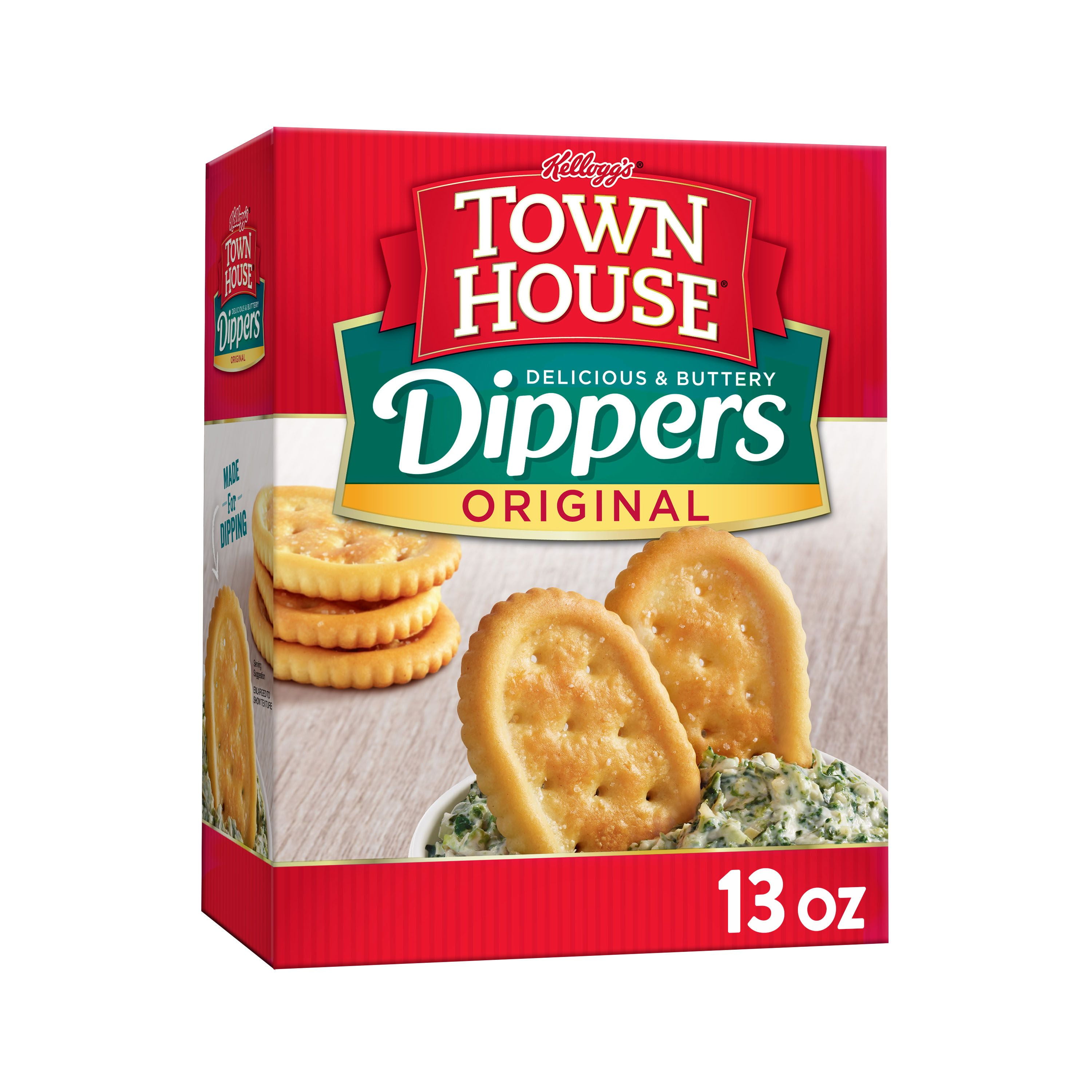 Kellogg's Town House Dippers Crackers, Baked Snack Crackers, Lunch