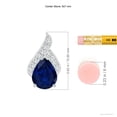 thumbnail image 3 of ANGARA Natural Solitaire 1.75 ct Blue Sapphire Flame Pendant in Platinum for Women (Size-9x7mm) | September Birthstone, Anniversary, Jewelry Gift for Women | Natural Blue Sapphire Necklace, 3 of 6