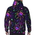 thumbnail image 7 of Uemuo Multi-colored Spiders Pattern Men's Hoodie - Casual Pullover Hoodie with Kangaroo Pocket, Stylish Hooded Sweatshirt for Everyday Wear-X-Large, 7 of 7