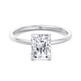 thumbnail image 2 of Timor - Moissanite Radiant Cut Lab Diamond Solitaire Claw Prong Engagement Ring, 2 of 4