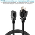 thumbnail image 6 of 2FT Universal 3 Prong AC Power Cord Cable 18AWG Computer Printer Monitor TV, 6 of 6