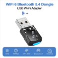 thumbnail image 2 of 2X Adaptador AX900 USB WiFi 6 Bluetooth 5.4 2 en 1 Dongle Receptor Inalámbrico de Red de Banda Dual de 2,4 G y 5 GHz CONTROLADOR GRATUITO para W10/11, 2 of 5