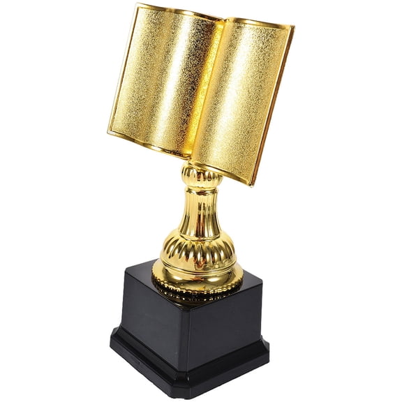 RENACLIPY Golden Plastic Book Trophy Award for Reading Achievement, Student Recognition, Kids Winners Prize