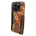 thumbnail image 6 of for Samsung Galaxy A23/A23 5G Cork Wood Phone Case Retro Colorful Flower Floral Printed Back Cover, Multiple Magnetic Folio Flip ID Credit Card Holder Slot, Kickstand Support, 6 of 7