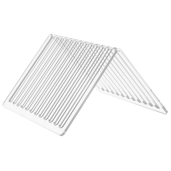 WHAMVOX Transparent Acrylic Vinyl Record Holder for Home Storage Modern Design Desktop File Organizer 11.8x8.7x4.3 Inches