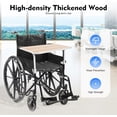thumbnail image 2 of Universal Removable Wooden Wheelchair Tray,Detachable Table Accessory for Eating, Writing & Reading,Fits Adult Wheelchairs with Steel Tube Support, 2 of 13