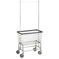 thumbnail image 1 of R&B Wire 200F56 Large Capacity Wire Frame Metal Laundry Cart with Double Pole Rack, 1 of 3