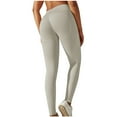 thumbnail image 2 of Wyongtao Leggings for Women Soft Seamless Butt High Waisted Booty Tights Workout Gym Yoga Pants,Beige, 2 of 7