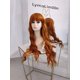 thumbnail image 2 of Peluca Naranja Cobrizo Ondulada Larga Con Fleco Cosplay naranja Unitalla Lymalimoon FEELSI L Naranja, 2 of 5