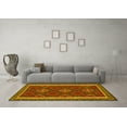 thumbnail image 3 of Ahgly Company Machine Washable Indoor Rectangle Oriental Yellow Traditional Area Rugs, 7' x 9', 3 of 4