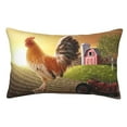 thumbnail image 1 of Balery Country Farm Morning Rooster Funda de Cojín Estampada, Regalos para Mujeres, Regalos de Amor para Ella, Regalos para Novia o Esposa, Funda de Almohada-16"x24", 1 of 6