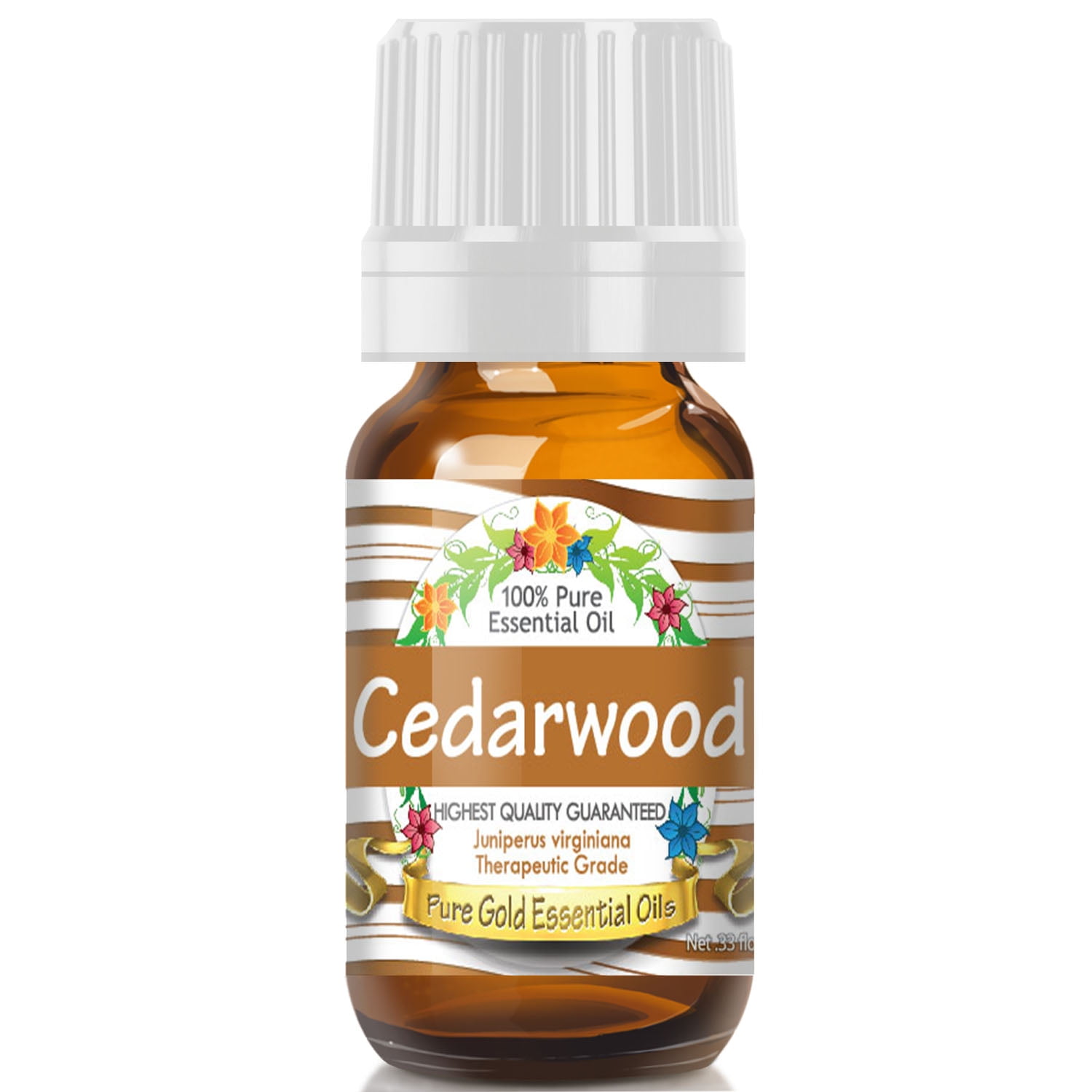 Pure Gold Cedarwood Essential Oil, 100 Natural & Undiluted, 10ml