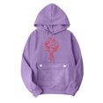 thumbnail image 4 of XIAONU Womens Hoodies Crayfish Print Kangaroo Pocket Hoodie Long Sleeve Oversized Drawstring Hooded Pullover Sweatshirt, 4 of 6