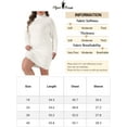 thumbnail image 6 of DARING DIVA Plus Size Long Sleeve Turtleneck Warm Pullover Mini Dress 4X White, 6 of 6
