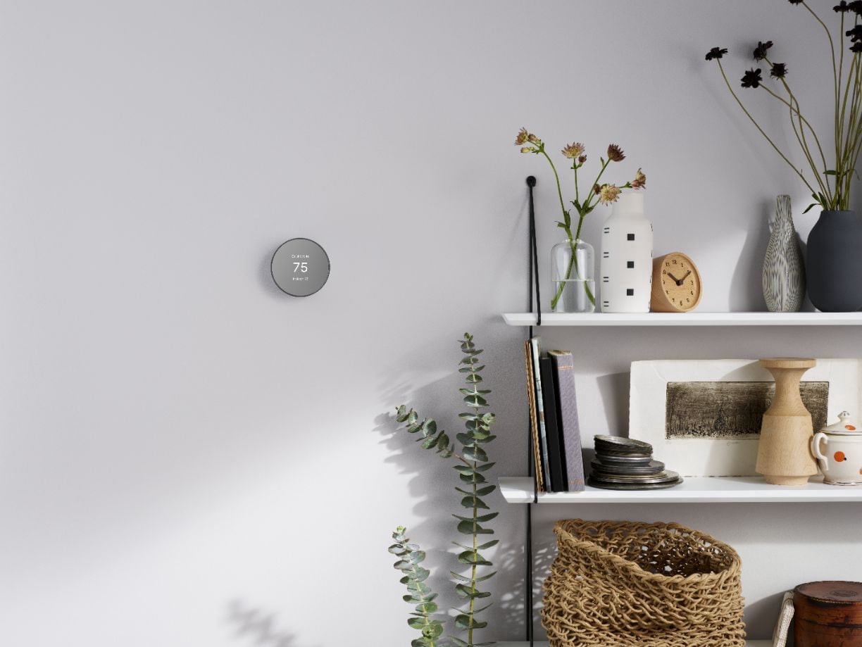 Google Nest Thermostat Charcoal