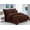 Brown, variant on Elegant Comfort Wrinkle Resistant - Luxurious Silky Soft Dobby Stripe Bed-in-a-Bag, 8-Piece Comforter Set - HypoAllergenic - Full/Queen, Black