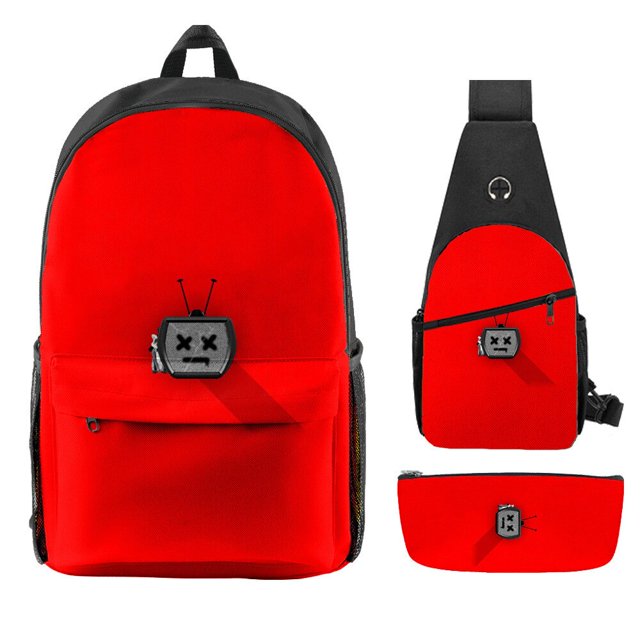 Traje de tres piezas con estampado Roblox circundante para estudiantes de escuela primaria y secundaria, bolso escolar, bolso para bolígrafos, bolso de mensajero, nuevo producto