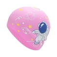 thumbnail image 6 of Unique Bargains 1 Pc Silicone Cartoon Astronauts Swim Cap Pink, 6 of 6