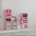 thumbnail image 3 of Furinno Luder 2-Tier Open Shelf Bookcase, Pink/White, 3 of 6