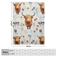 thumbnail image 4 of RUIYC Highland Gifts - Cute Throw Blanket for Girls &amp; Boys - White Soft Fuzzy Plush Blankets for Couch, Sofa, 4 of 6