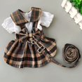 thumbnail image 1 of Vestido para perro con correa para perro, vestidos para perros pequeños, gatos, faldas de lazo para perro, vestido de encaje a cuadros, ropa para perros pequeños y niñas Zefei Wu  9024735047063, 1 of 4