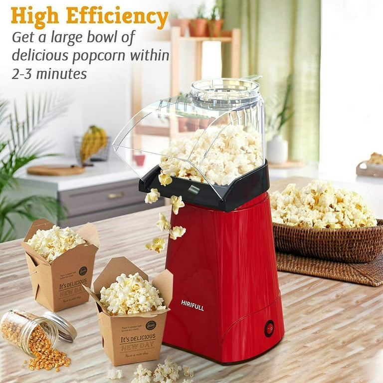 Mini Popcorn Machine, 1200W Home Electric Popcorn Machine, 3 Min Fast  Popping, Great Air Popcorn Machine for Home Party 