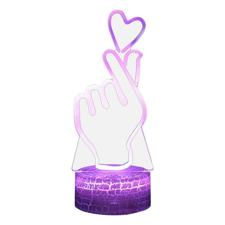 

Savings Up to 60% Off! SHOPESSA Valentine s Day 3D Night Light LED Colorful 7-Color Desk Lamp Bedroom Home Decor Gift on Clearence