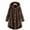 #-Coffee, variant on Patlollav Women Coats Plus Size Button Plush Tops Hooded Loose Cardigan Wool Outwear Winter Jacket