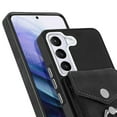 thumbnail image 6 of Wallet Case for Samsung S21 FE, Premium Leather Case with Card Holder, 360°Rotation Ring Kickstand, RFID Blocking Protective Magnetic Back Clsoure Case for Samsung Galaxy S21 FE, Black, 6 of 13