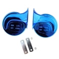 thumbnail image 3 of Trompetas genéricas para coche, trompetas para camiones, tonos altos y bajos, impermeables, fáciles de usar, trompetas eléctricas compactas para motor Chapado en azul., 3 of 7