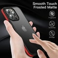 thumbnail image 4 of Casus Frosted Matte Silicone Frame Shockproof Case for Apple iPhone 14 Plus - Red, 4 of 6