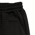 thumbnail image 5 of GrmtClth Men's 2 Piece Waffle Outfits Lightweight Short Sleeve Sports Suit Breathable Short Pants Tracksuit Sets Fashion Black XL, 5 of 7