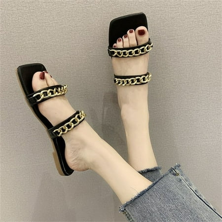 

LEEy-World Women S Slippers Fashion Spring And Summer Women Slippers With Flat Bottom Round Toe Hollow Foldable Slippers for Women with Pouch