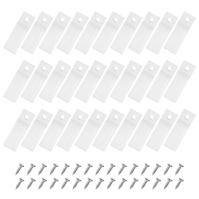Uxcell Paradas de Cajón Antideslizantes, 30 Pcs 1.97" Tapón de Cajón de Plástico, Tapón de Cajón de Tocador con Tornillos para Muebles