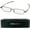 Gunmetal, variant on Microvision Flat Folding Reading Glasses, Gunmetal Frame, 2.0x Magnification For Women and Men, Compact, Portable, Durable