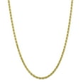 thumbnail image 1 of 10K Yellow Gold 4mm Handmade Diamond Cut Rope Chain 24 Inch, 1 of 5