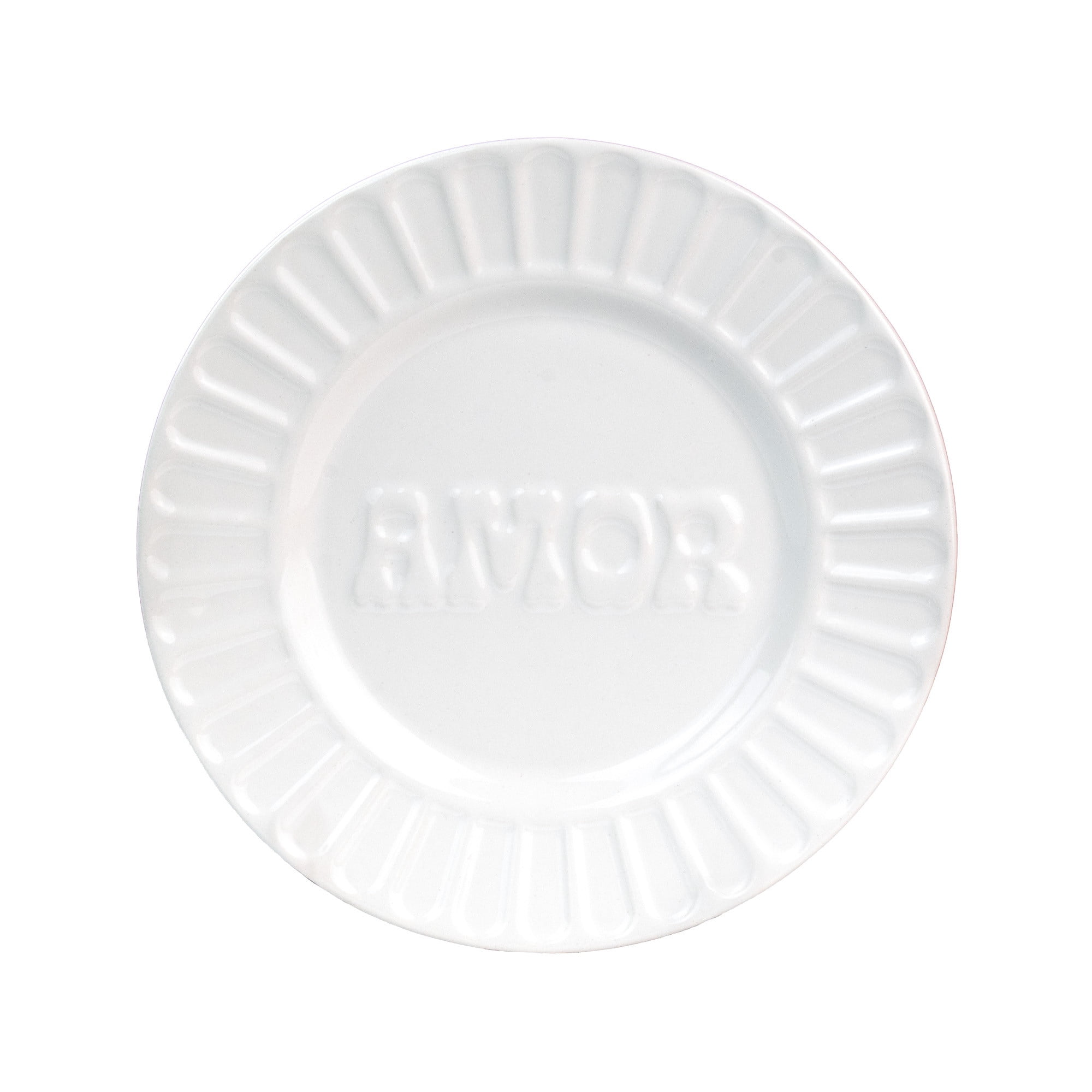 Way to Celebrate 4pk White Ceramic Appetizer Plates