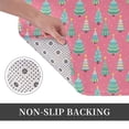 thumbnail image 6 of Rateoe Pastel Christmas Trees on Pink Pattern Flannel Door Mat Indoor Outdoor Entrance, Waterproof All-Weather Doormat,Fade Resistant, Low Profile Entryway Mat 16x24in, 6 of 7