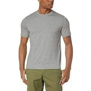 G. H. Bass & Co. Men's Short Sleeve Stretch Cooling Sunblocker UPF 50 Crewneck T-Shirt (Quiet Gray Heather, Medium)