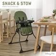 thumbnail image 5 of Dream On Me Snack and Stow Baby high Chair, Easy to fold and Store Travel high Chair, Removable and Three Position Adjustable Tray Portable high Chair, Olive, 5 of 10