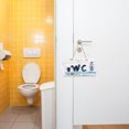 thumbnail image 4 of Mediterranean Style Hand Carved Wooden WC Sign Board for Bathroom Use 22 * 11.5 * 3cm, 4 of 8