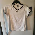 Nike Fit Dry Women's Size Medium (8-10) White Short Sleeve Athletic T-Shirt