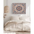 thumbnail image 3 of Blue Burnt Orange Boho Wall Art for Living Room,Canvas Picture Wall Decor for Bathroom Bedroom,Antique Southwestern Ethnic Painting Artwork for Office Kitchen Hallway Dining Room Home Decor 16"x20", 3 of 8