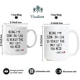 thumbnail image 3 of Being My Son In Law Is Really The Only You Need Mug, Son In Law Mug Gift From Mother In Law, Son in Law Fathers Day, Son In Law Birthday, Son in Law Christmas Mug Gift 11oz, 3 of 7
