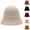 Beige, variant on HAJWOH Women's Winter Knitted Bucket Hat Fashion Basin Cap Comfortable Warm Fisherman Hat for Outdoor Daily Wear