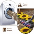 thumbnail image 4 of Spring Sunflowers Area Rug 5x7 Washable Rug Non Slip Farmhouse Brown Wooden Plank Large Area Rug Soft Stainresistant Indoor Floor Carpet for Living Room Bedroom Home Office Dining Room Nursery, 4 of 7