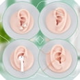 thumbnail image 4 of 2 Pcs Silicone Ear Model with Acrylic Stands Left and Right Flexible Model Ear Piercing Practice Realistic Silicone Soft Ear Mold for Jewelry Display Acupuncture Mannequin Teaching 1 Bag, 4 of 6